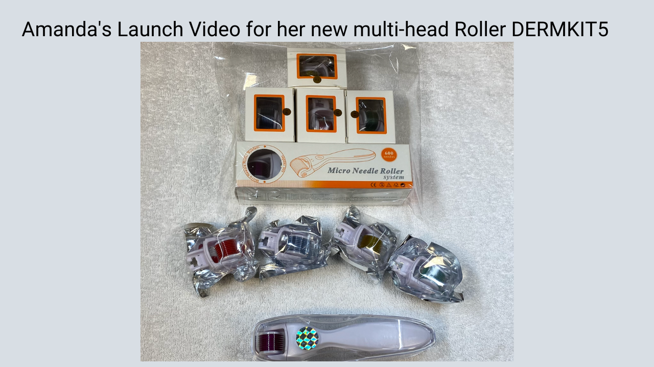 Dermkit5 Microneedling Roller Kit with 5 sterile Roller Heads