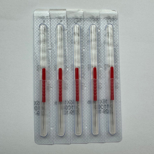 P-Type Acupuncture Needle (guide tube) 0.16 x 15mm Red Handle